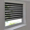 Sonnenschutz-HH - Doppelrollo Klemmfix ohne Bohren Vario Seitenzug Duorollo AUSSENMAß Breite 150 x 200 cm Höhe - schwarz