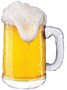 Realistic Foaming Beer Mug 34 Foil Party Balloon