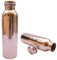 2-TEILIGES SET Wasserflasche aus reinem Kupfer für ayurvedische Vorteile für die Gesundheit Wasserflasche (gelenkfrei und auslaufsicher) (900 ml, glatt)