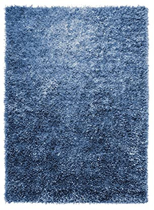 Esprit Home, Moderner Hochflor Teppich - Läufer aus Polyester für Wohnzimmer, Flur, Schlafzimmer, Cool Glamour (120 x 180 cm, blau)