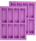 Moule Silicone Rectangulaire pour Barres de Céréales - 2 Pièces Mini Moule à Cake - Convient aux Biscuits, Pain, Bonbons