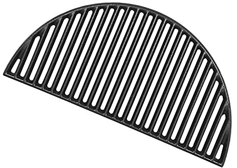 Outspark 45,7 cm wendbarer halbmondförmiger Gusseisen-Rost für Kamado Joe Classic Joe KJ23RHC KJ23NRHCI KJ23RH, 45,7 cm große, große, grüne Eiergrillgitter