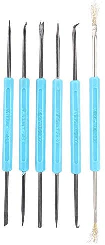 Fockety Soldering Station, 6pc Soldering Pick Set, Soldering Iron, Tweezer, Sponge, Soldering Wire, Helping Hands, Iron Holder