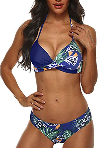 CheChury Donna Costume da Bagno Push Up Imbottito Reggiseno Bikini Due Pezzi Bikini Sexy Spiaggia Beachwear Swimwear Sportivo Mare Estate