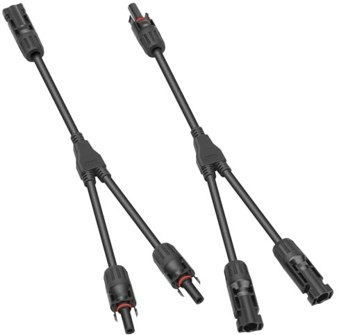 Dongge 50A Hochstrom Solarkabel Y-Verteiler 1 Paar Solarpanele 1Y2 10AWG Y Stecker Photovoltaikkabel verwendet für Solarsystem Plug in