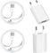 Chargeur Rapide iPhone 【Certifié MFi Apple】 2-Pack Chargeur USB et Câble Lightning de 1 m Adaptateur Secteur USB Universel Mural Chargeur Compatible avec iPhone 13/12/SE/11/X/XS/XR/8/7/7 Plus/6/iPad