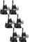 PT88 PRO Walkie Talkie Professional PMR446 lizenzfreies, tragbares, wiederaufladbares Funkgerät 16CH mit LED-Anzeige, Blinkalarm, TOT, CTCSS/DCS, VOX und USB-Ladestation (6Pack mit Adapter)