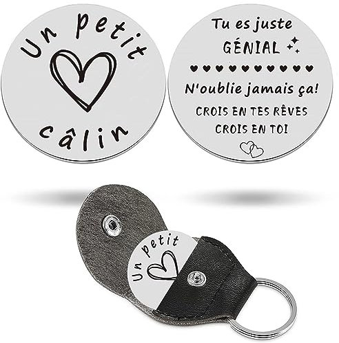 FANAOREN Un Petit Câlin Porte-Bonheur, Bonne Chance Jeton, Meilleure Amie Cadeau, Porte Bonheur Femme, Inspirant Cadeau pour Fille, Soeur, Amie, Cadeau Anniversaire Femme Original