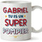Mugffins Tasses Personnalisables pour POMPIER homme - En Français - Cadeau Personalisé- Tu es Super - 11 oz / 330 ml