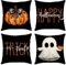 Artoid Mode Kürbisse Geist Happy Halloween Kissenbezüge 4er Set, 40x40 cm Trick or Treat Zierkissenbezug Couch Wohnzimmer Deko
