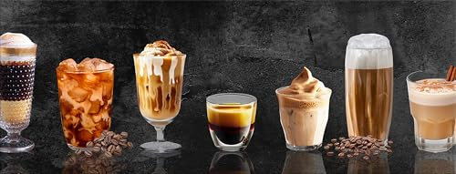 artissimo, Glasbild, 80x30cm, AG5446A, Barista-Variationen: Kaffee/Kaffeebohnen, Cafe, Bild aus Glas, moderne Wanddekoration aus Glas, Wandbild Küche modern, Küchenbild braun vintage