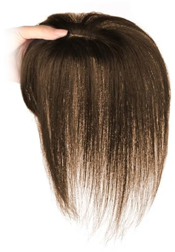 Haarteil Langes Hair Topper für dünne Haarteile Oberkopf Haare Frauen Seidenbasis Clip in Haarverlängerungen Natürliche Suche nach täglichem Gebrauch Braun