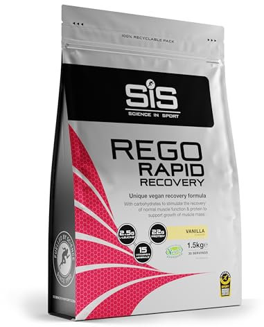 Science in Sport Rego Rapid Recovery Pulver 1,5kg Vanille vegan - Regenerations Drink Pulver mit Kohlenhydraten, Proteinen, Elektrolyten, Vitaminen und Mineralien, Unterstützt effektives Training