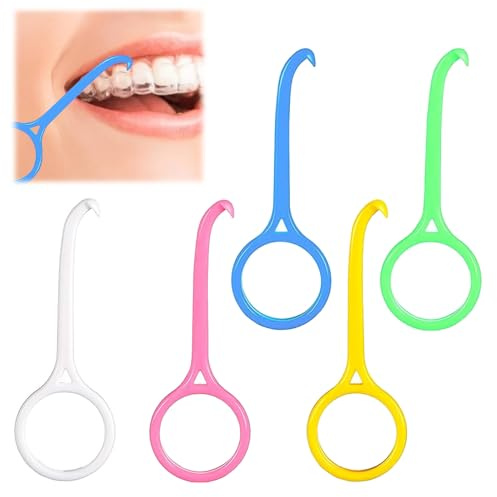 5 Pack Aligner Removal Tool Compatible with Invisalign Hook Braces | for Invisalign Hook Retainer Remover Tool Kit Invisible Chew and Remover Tool for Tooth Invisible Aligner Braces Remover Hook
