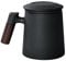 Teetasse mit Deckel und Sieb,400 ml Keramik Tee Tasse mit Holzgriff,Teebecher für Täglichen und Bürogebrauch,Losen Tee Oder Beutel Tee Tasse,Matte Steinzeug Glasierte Teetasse für Geschenke