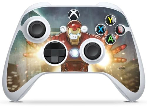 DeinDesign Skin kompatibel mit Microsoft Xbox Series S Controller Folie Sticker Marvel The Avengers Iron Man