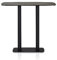 UNO Bartisch 120 x 65 x 105 cm Keramik Tischplatte Schwarz, Küchentisch, Küchentresen, rechteckiger Stehtisch, Säulengestell Eisen, UV Beständig, Fleckenresistent, pflegeleicht