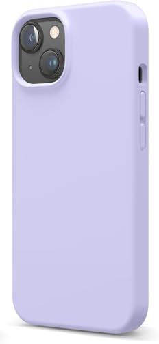 Generico Cover in Silicone Liquido Antiurto per iPhone 14 Plus, Protezione Completa a 3 Strati, Fodera in Microfibra Morbida (Lilla)
