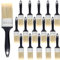 KEILEOHO Lot de 16 pièces Pinceaux à Peinture Plats de 50 mm, avec Manche en Plastique pour Peinture, décoration