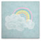 A.S. Création Leinwandbild Regenbogen mit Wolken - Wandbild in Bunt, Blau - 30 x 30 cm - DD129411