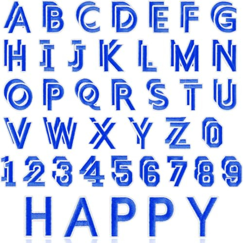 ASTARON 72 Iron on Cloth Patch Letters and Numbers, 1.5in A-Z Numbers 0-9 | Iron on Cloth Patch,11 Color Options, Cloth Patch for Clothes, Bags, Hat,DIY accs,1.5 inch Alphabet Embroidered Patch