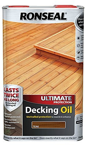 Ronseal RSLUDOT5L 5L Ultimate Protection Decking Oil - Teak by Ronseal