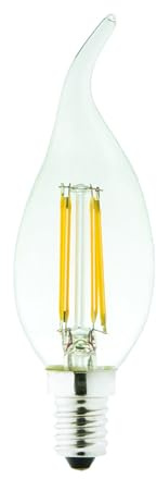Lyveco SES Clear LED 4 Watt Filament Candle Wick 470 Lumens 2700K