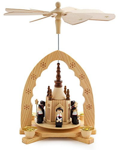 BRUBAKER Weihnachtspyramide aus Holz - Sternsinger - 30 cm Hoch