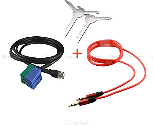 1neiSmartech Cavo Aux Jack Femmina Compatibile con Fiat Bravo dal 2007 Compatibile con Radio Visteon Con Kit Estrazione Autoradio e Cavo Stereo Rivestito in Gomma con Doppio Jack da 3,5mm