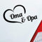 Hellweg Druckerei Oma & Opa Stolz Liebe Herz Großeltern Kind Auto Aufkleber Sticker Heckscheibenaufkleber