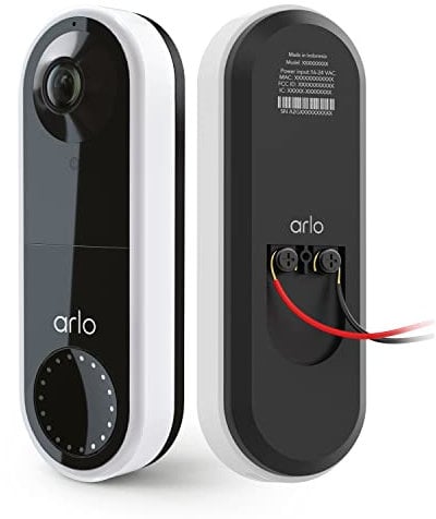Arlo Video Doorbell | HD Video Quality, 2-Way Audio, Package Detection | Motion Detection and Alerts | Built-in Siren | Night Vision | Easy Installation (Existing Doorbell Wiring Required) | (AVD1001)