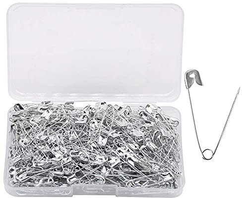 YOFASEN Alfileres de Seguridad de 400 Piezas - Imperdibles Grandes y Pequeños Alfiler Chapado en níquel - para Coser Ropa Fabricación de Joyas Artesanales, Plateado, 27 mm