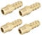 sourcing map Verbindungsstück aus Messing metrischer Stecker an Schlauch mit Widerhaken 8mm x M10x1 (4 Stück)