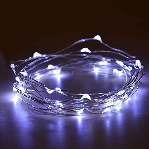 Annefly 2PACK 2m LED Lichterkette 20 LEDs kleine Lichterkette Batterie wasserdicht batteriebetrieben Innen Außen für Party, Weihnachten, Halloween, Hochzeit, tolle Schlafzimmer Deko (Warmweiß)