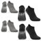 Occulto Damen & Herren Yoga Socken 2-4er Pack (Modell: Mady) 4 Paare | Schwarz-Grau 43-46