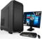SYSTEMTREFF Office Komplett PC Set Intel Core i5-13600K 14x5.1GHz | UHD 770 4K HDMI DX12 | 1TB M.2 NVMe | 32GB DDR4 RAM | WLAN Silent Desktop Paket Computer Rechner für Büro Business Multimedia