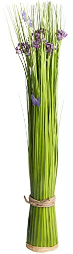 Botanic-Haus künstliches Grasarrangement selbst stehend mit Blüten und Schmetterlingen Höhe ca. 69 cm (lila)