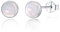 Silber Ohrringe 925 Sterling Runde Ohrstecker Perlmutt für Damen - Schmuck Geschenke für Mädchen und Kinder