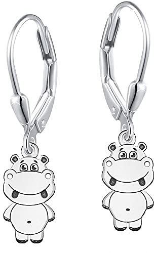 Kinder Mädchen Hängeohrringe echt 925 Sterling Silber Ohrhänger hängende Ohrringe