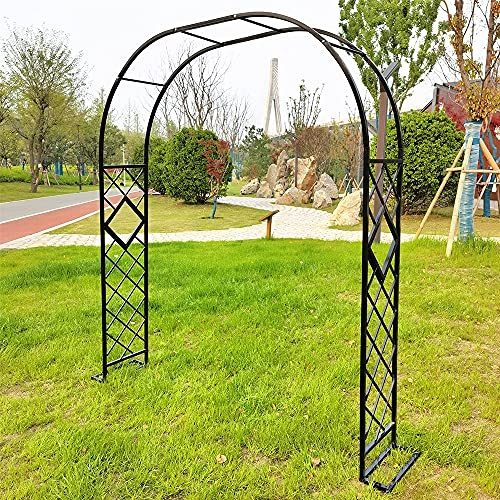 MANG 1,4 M 1,8 M 3,4 M Gartenbogen Rankhilfe Aus Metall Rosenbogen Für Rosen Blumen Rankbogen Mit Sockel Rundbogen Für Kletterpflanzen, Freistehender Gartendeko