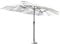 Harrier 4.6m Double Sided Parasols - Garden Parasols with Optional Parasol Cover & Parasol Base Weights | White, Black or Grey Parasol | Large Garden Parasol (Parasol Only, White)