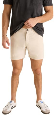 Chubbies Everywear Men’s Shorts – Mens Shorts Casual 6in Inseam, Elastic Waist, Water-Resistant, Zipper Pocket (Khakinators, Large)