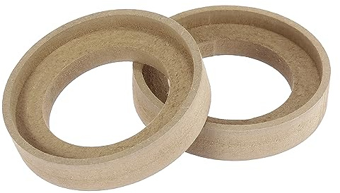 X AUTOHAUX 2Pcs Car Speaker Spacer Mounting Ring Universal for 2.5Inch Speaker | 2pcs, Mounting recess bezel plate, Wood, 60mm ID, Universal