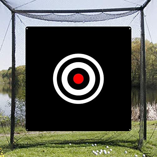 Golf Target Cloth 58 x 59 Hitting Net With 3 Practice Balls for Training, Driving Range, Backyard, Garden, Indoor and Outdoor Use (Black)