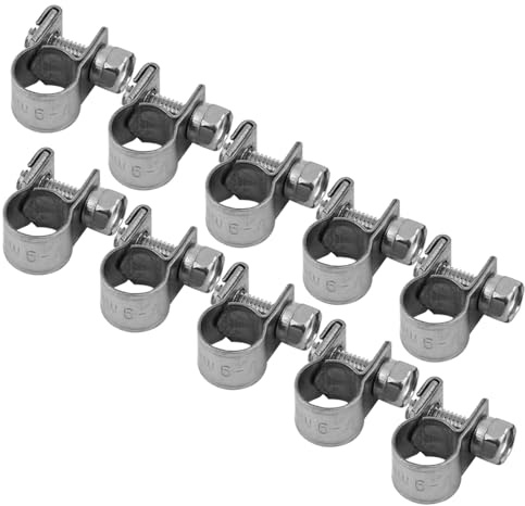 Edelstahl Schlauchschellen Set 6-20 mm, 10 Stück Mini Schellen mit