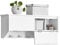 SoBuy FHK24-W Wandgarderobe Flurgarderobe Kleiderhaken Hängeregal mit 2 Klappen und 5 Haken Wandregal Garderobe weiß BHT ca.: 78x30x20cm