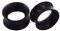 Beydodo Écarteur d Oreilles 22mm, Ecarteur Oreilles Silicone 2 Pièces Tunnels de Chair Cerceau Noir
