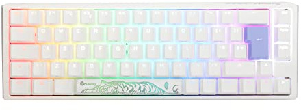 Ducky One3 Pure White SF RGB Silent Red Cherry MX Switch Keyboard - UK Layout