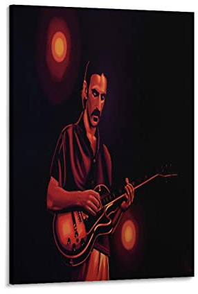 Frank Zappa - Poster vintage vintage su tela, stampa artistica da parete, stile retrò, per casa, camera da letto, soggiorno, 60 x 90 cm