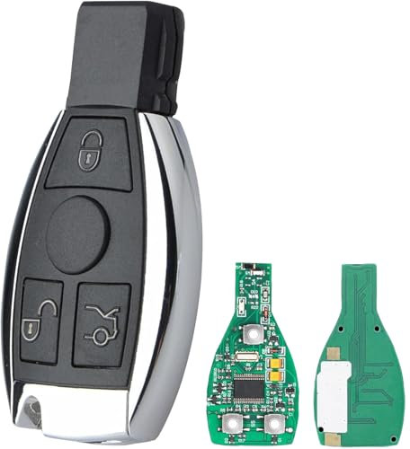Vailikey 3 Tasten Auto Fernbedienung Schlüsselanhänger FSK 433 MHz passend für Mercedes-Benz E S G CLK SLK ML Verschlüsse 2000-2017 Smart Key Fob